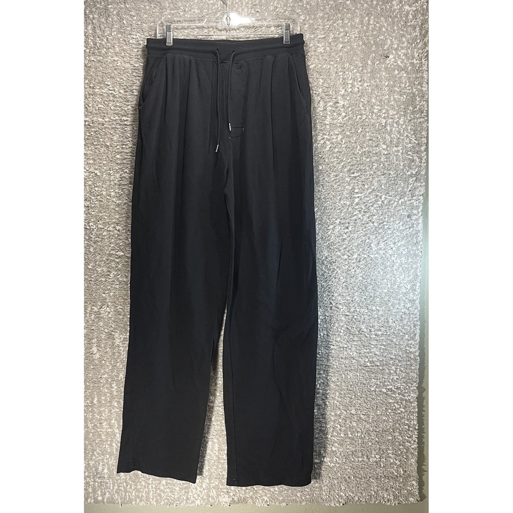ROBERT GRAHAM Men's Large Sweatpants Pants Black Comfy Loungewear Pockets